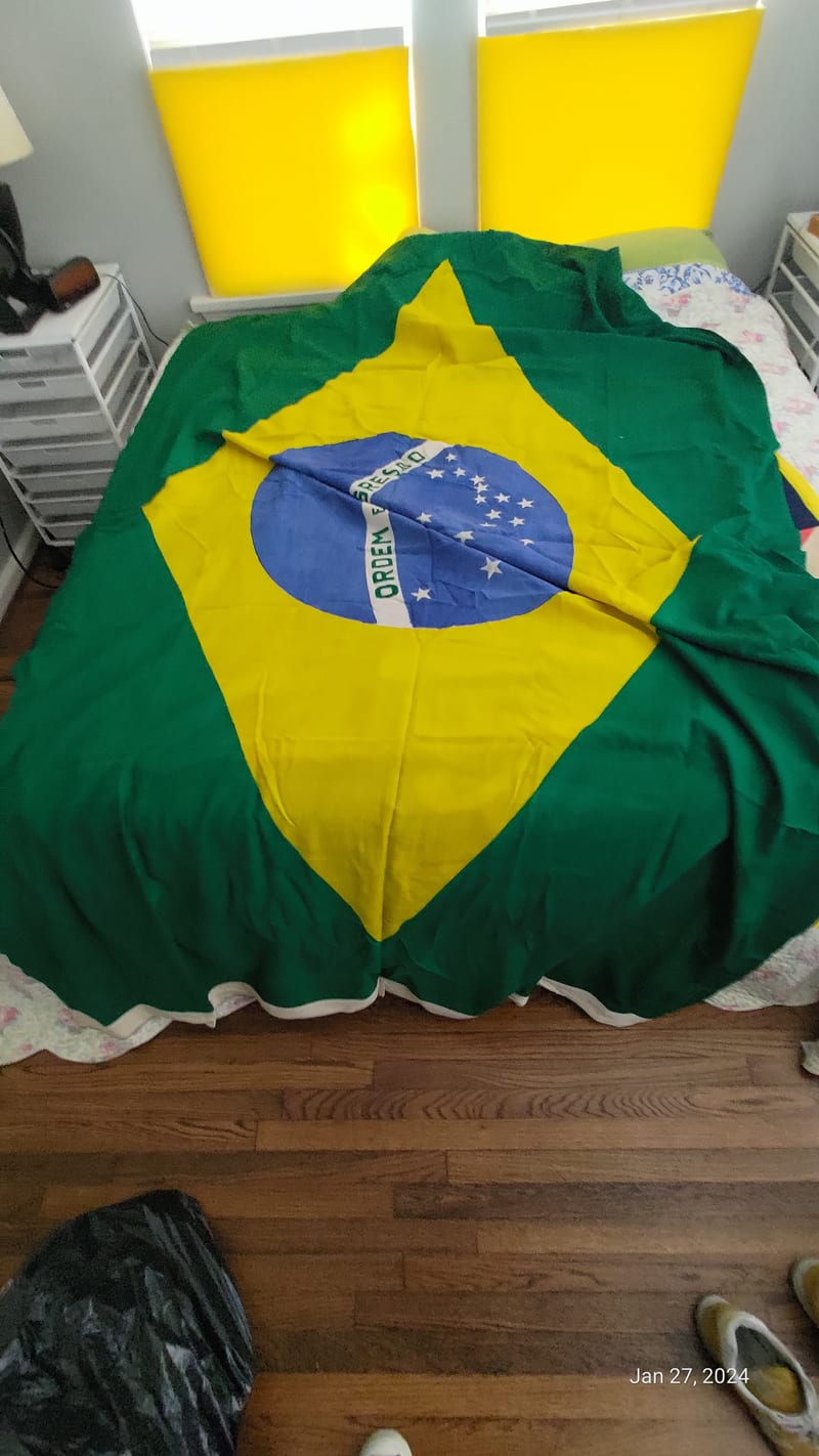 Brazilian National Flag — Stamped Header: 'Kriegs-u. Nat.-Flg. Brasilien 2,0 x 3,0'