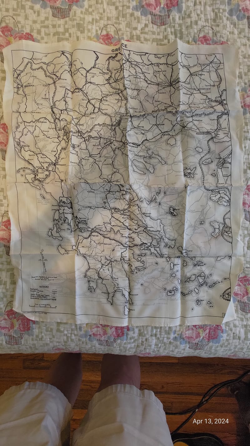 Greece cloth escape map