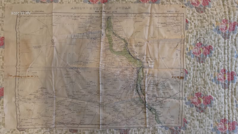 Nile Valley / Palestine cloth map