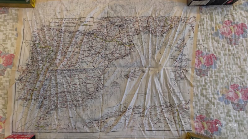 Spain / Iberian Peninsula cloth escape map