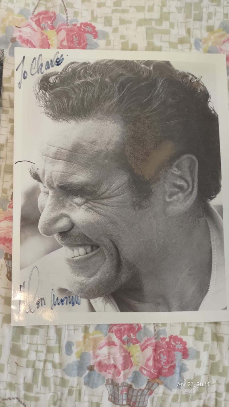 Signed portrait photograph of Donald Aronow, inscribed "To Charles"